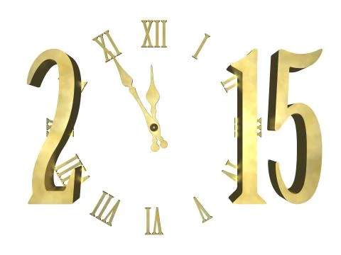 Cosmic clock and numbers 2015. happy new year 2015 - concept Stock Illustration