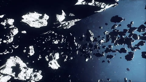 Cosmic cluster floats through expansive universe with tense atmosphere Stock Footage 334326480