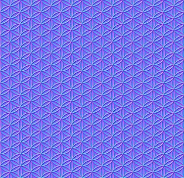 Cosmic colored Flower of Life pattern, 3D effect and textured background Stock Illustration