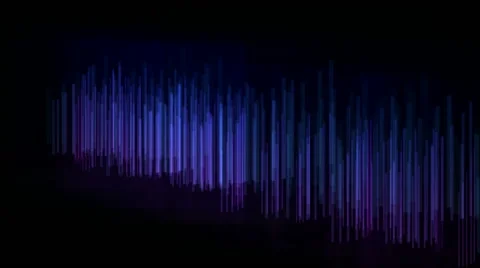 Cosmic Colored Lines on Black Background: Looping + Matte Stock Footage 68791914