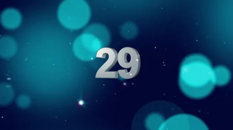 Cosmic countdown. Blue particles background 動画素材 35857641