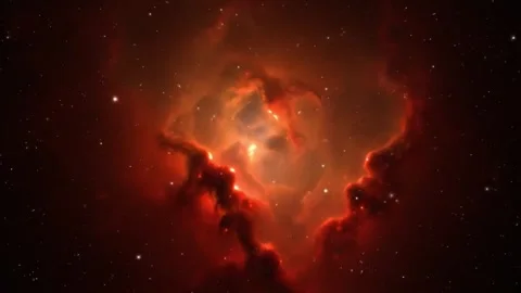 Cosmic Creation: Vibrant Nebula in Deep Space Stock Footage 313246336