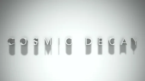Cosmic decay 3D title animation white text on a white background Stock Footage 298900187