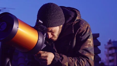 Cosmic discovery from a telescope Stock Footage 111340722