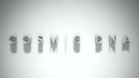 Cosmic DNA 3D title animation with shadows on a white background Video stock 296617252