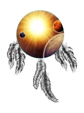 Cosmic Dreamcatcher design Illustration
