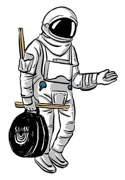 The Cosmic Drummer Illustration