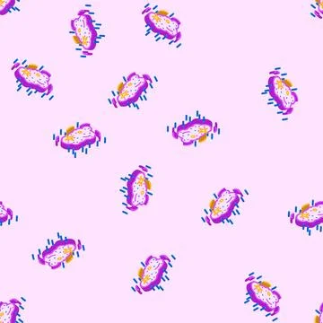 Cosmic dust space exploration isometric icon seamless pattern Stock Illustration