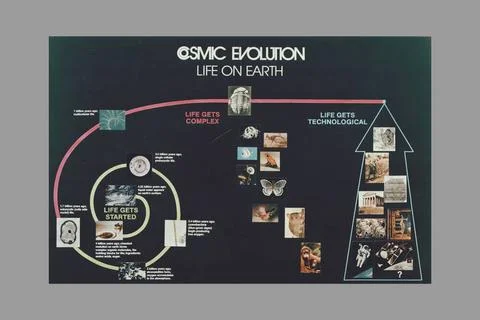 Cosmic Evolution. Setting the stage. Life on Earth (contains some copyrigh... Stock Photos