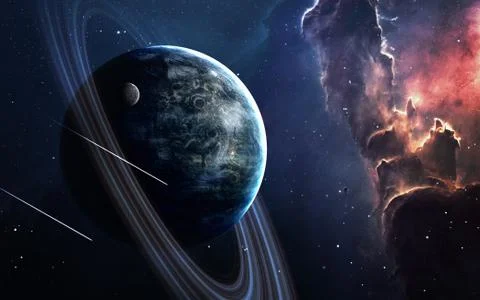 Cosmic exploration spacecrafts Stock Photos