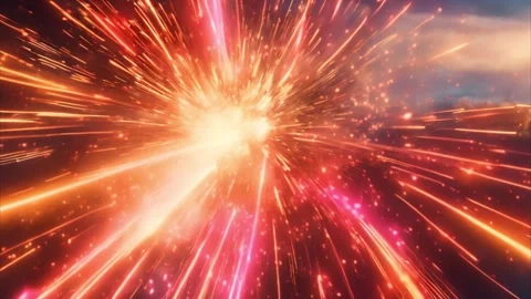 Cosmic Explosion - A Stunning Visual of Energy and Light Vídeos de archivo 284732127