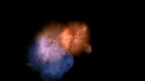 Cosmic explosions animation Stock Footage 22388320