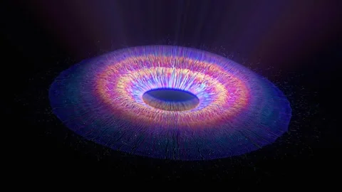 Cosmic Eye on Black Background Stock Footage 295049568