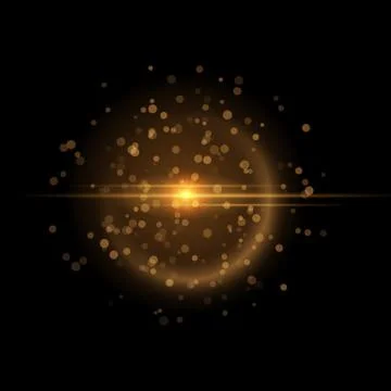 Cosmic flash with sparkles Stock Illustration