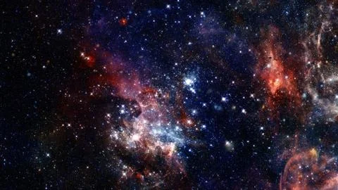 Cosmic galaxy background with nebula. Elements of this image furnished by NAS Foto stock