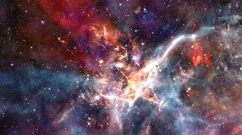 Cosmic galaxy background with nebula. Elements of this image furnished by ... 库存照片