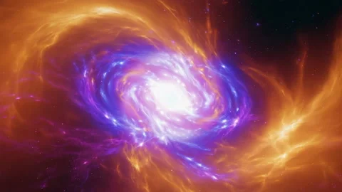 Cosmic Galaxy Explosion Seamless Loop 4K Space Energy Vortex Stock Footage 319002434
