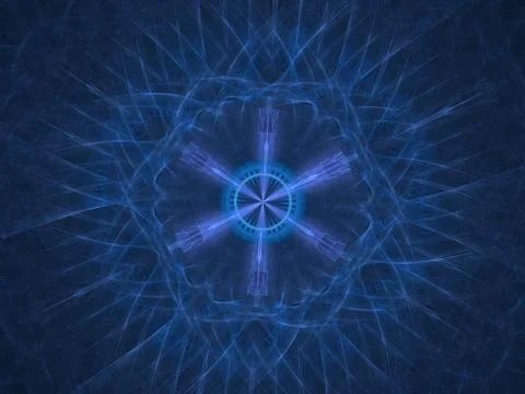 Cosmic geometry. Light phenomena in space. Flash and lightning in the languid イラスト素材