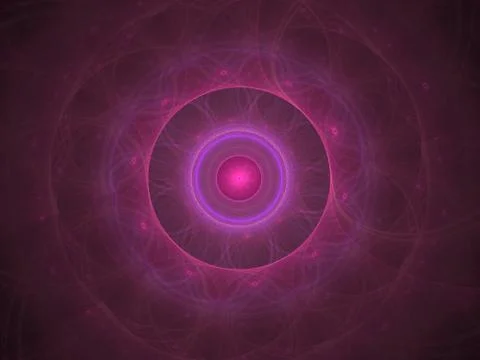 Cosmic geometry. Light phenomena in space. Flash and lightning in the languid Stock-Illustration