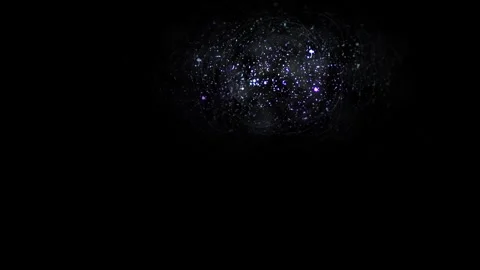 Cosmic Glow: Multicolored Flickering Particles and Light Rays in Motion, Stock Footage 294317219
