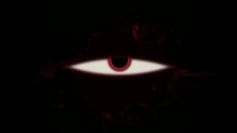 Cosmic horror mad eye loop animation background Stock Footage 340407020