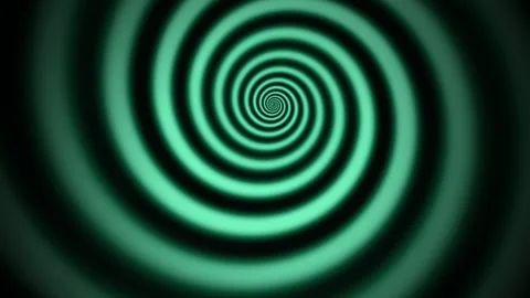 Cosmic Hypnotic Green Spiral Motion Loop Background Stock-Footage 340022427