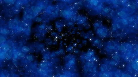 Cosmic illusion. Abstract clouds in a tunnel with twinkling stars. Stock-Footage 165060136