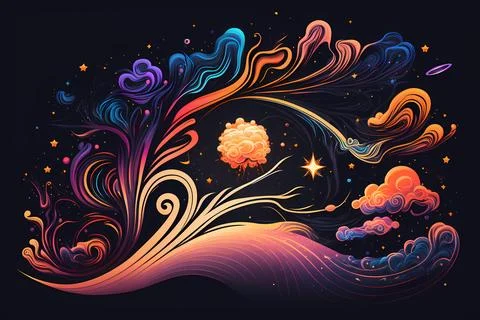 Cosmic Illusion Stock Illustration