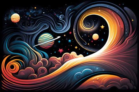 Cosmic Illusion Stock Illustration