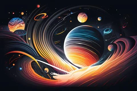 Cosmic Illusion Stock Illustration