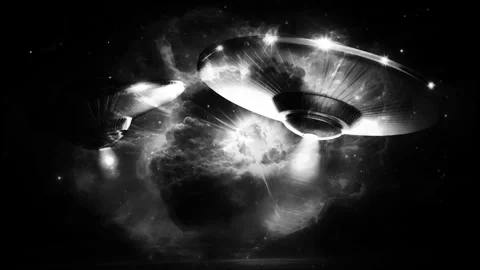 Cosmic Journey Monochrome Stock Footage 243747148