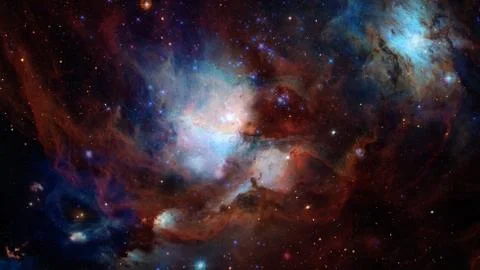 Cosmic landscape. Endless deep space. Elements of this image furnished by NAS Stock Photos