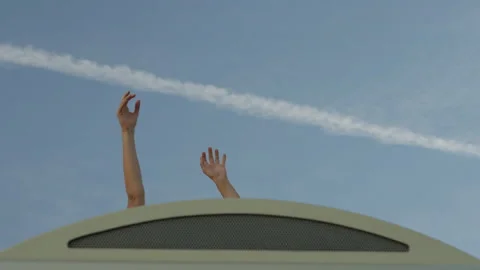 Cosmic Landscape Hands Dance Stock Footage 146191848