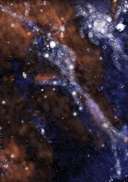 Cosmic landscape Stock Illustration