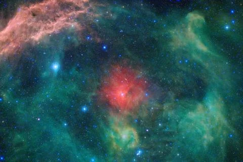 Cosmic landscape. Nebula. Elements of this image furnished by NASA 库存照片