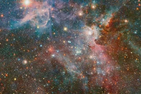 Cosmic landscape. Nebula. Elements of this image furnished by NASA 库存照片