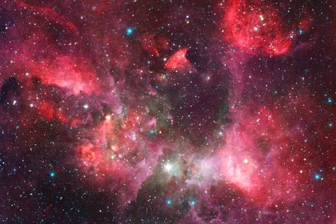 Cosmic landscape. Nebula. Elements of this image furnished by NASA Stockfoto's