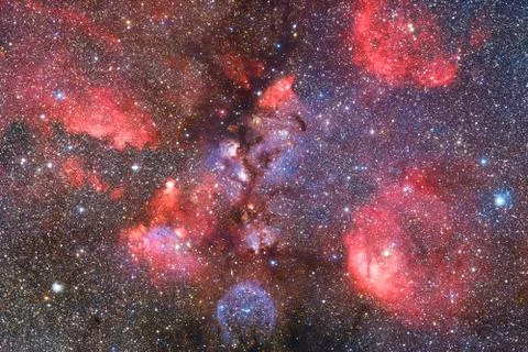 Cosmic landscape. Nebula. Elements of this image furnished by NASA Stock-Fotos