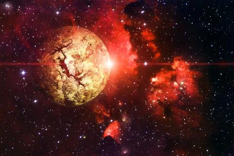 Cosmic landscape. Nebula. Elements of this image furnished by NASA 写真素材