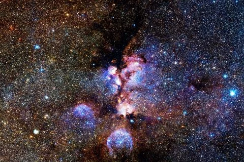 Cosmic landscape. Nebula. Elements of this image furnished by NASA Foto stock
