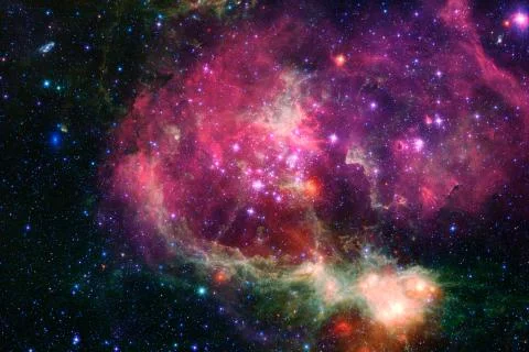 Cosmic landscape. Nebula. Elements of this image furnished by NASA 写真素材