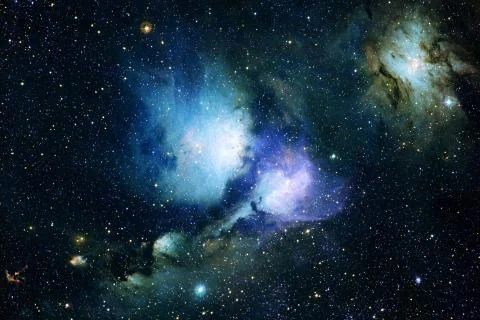 Cosmic landscape. Nebula. Elements of this image furnished by NASA Foto stock