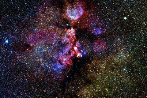 Cosmic landscape. Nebula. Elements of this image furnished by NASA Stockfoto's