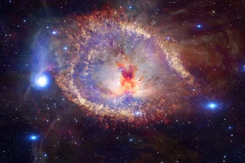 Cosmic landscape. Nebula. Elements of this image furnished by NASA Stock Photos