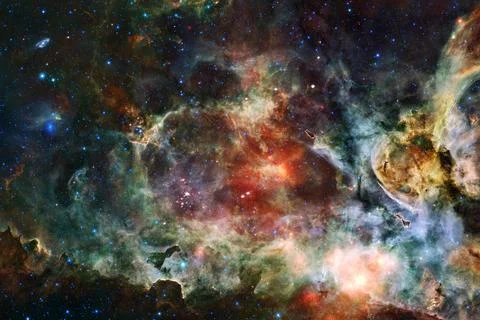 Cosmic landscape. Nebula. Elements of this image furnished by NASA Foto stock