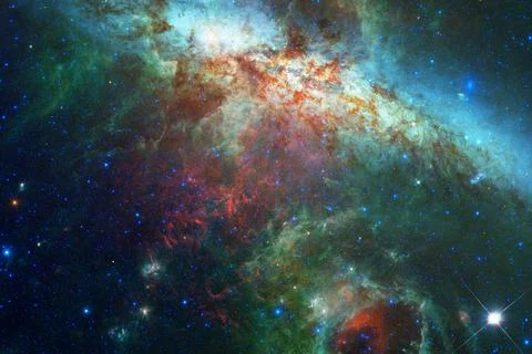 Cosmic landscape. Nebula. Elements of this image furnished by NASA 写真素材