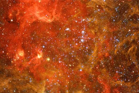 Cosmic landscape. Nebula. Elements of this image furnished by NASA Foto stock