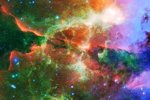 Cosmic landscape. Nebula. Elements of this image furnished by NASA Stock Photos