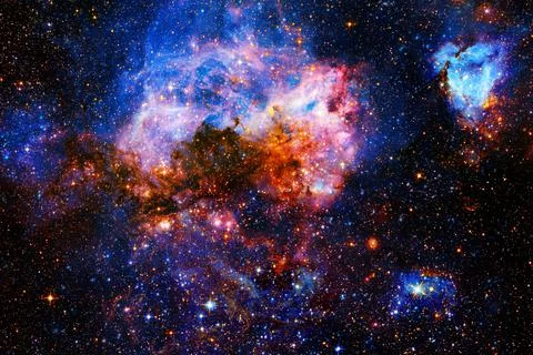 Cosmic landscape. Nebula. Elements of this image furnished by NASA Foto stock
