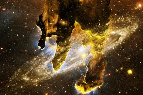Cosmic landscape. Nebula. Elements of this image furnished by NASA Stock Photos